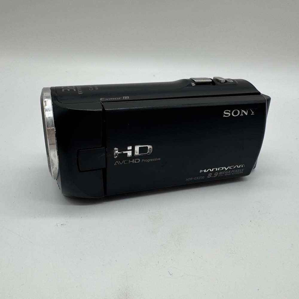 Sony Handycam HDR-CX230 HD Camcorder Black Carl Zeiss 32x Zoom FOR PARTS
